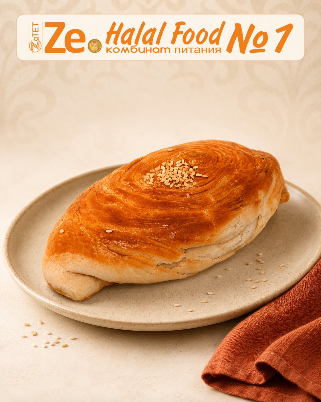 Самса слоёная с куриным филе